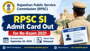 RPSC SI Admit Card