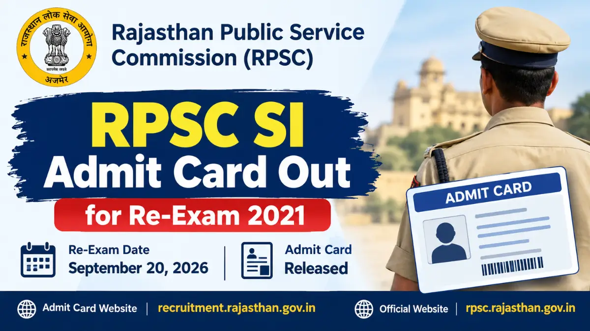 RPSC SI Admit Card
