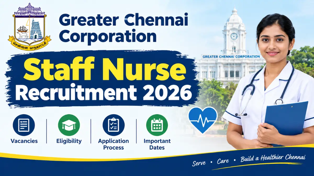 Greater Chennai Corporation Staff Nurse Recruitment 2026