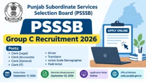 PSSSB Group C Recruitment 2026