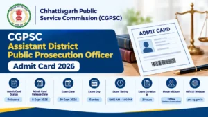 CGPSC Assistant District Public Prosecution Officer Admit Card 2026