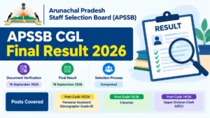 APSSB CGL Final Result 2026