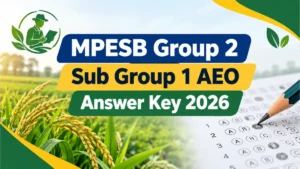 MPESB Group 2 Sub Group 1 AEO Answer Key 2026