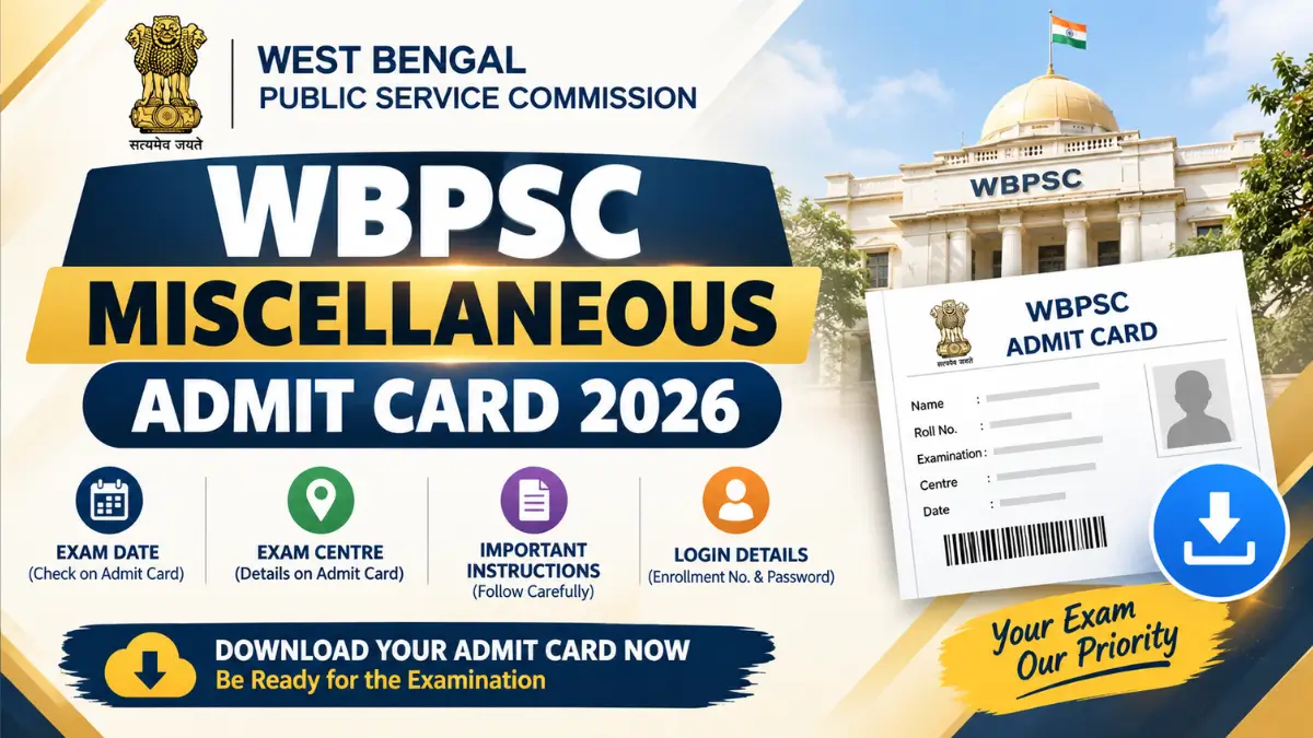 WBPSC Miscellaneous Admit Card 2026