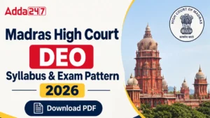 Madras High Court DEO Syllabus