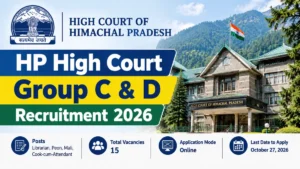 HP High Court Group C & D Recruitment 2026