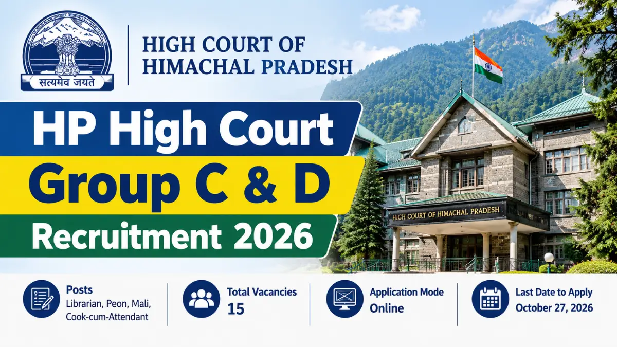 HP High Court Group C & D Recruitment 2026