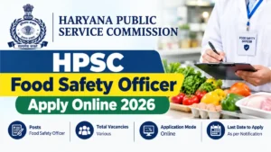 HPSC Food Safety Officer Apply Online 2026