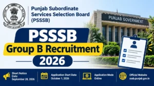 PSSSB Group B Recruitment 2026