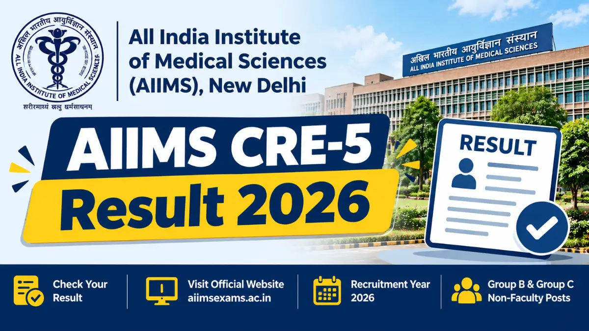 AIIMS CRE 5 Result 2026