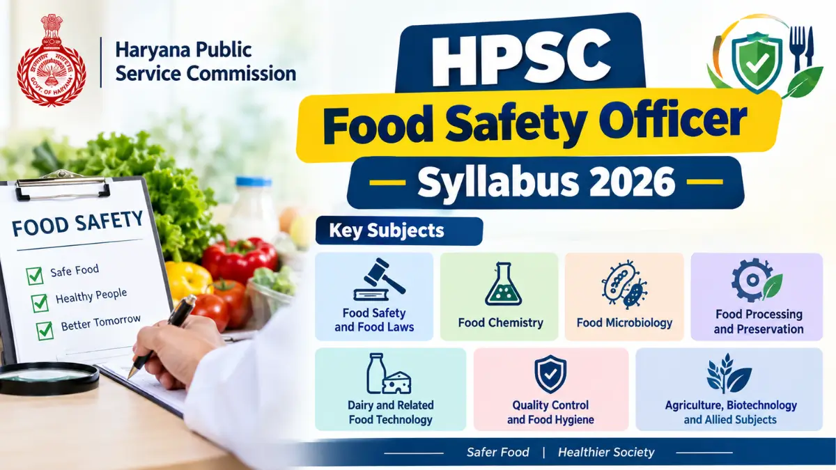 HPSC Food Safety Officer Syllabus