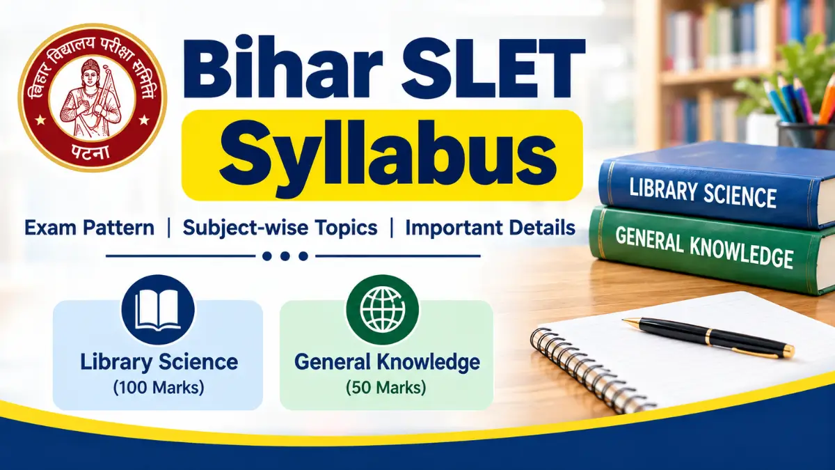 Bihar SLET Syllabus
