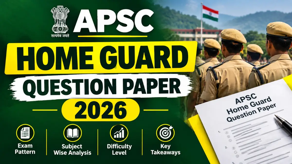 APSC Home Guard Question Paper 2026