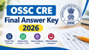 OSSC CRE Final Answer Key 2026