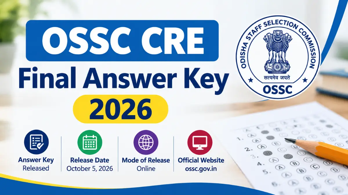 OSSC CRE Final Answer Key 2026