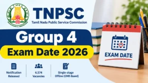TNPSC Group 4 Exam Date 2026