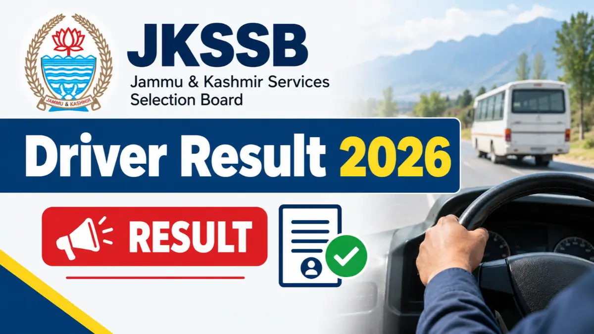 JKSSB Driver Result 2026