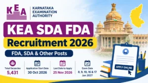 KEA SDA FDA Recruitment 2026