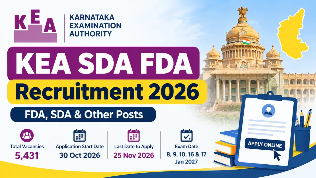 KEA SDA FDA Recruitment 2026