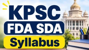 KPSC FDA SDA Syllabus 2026