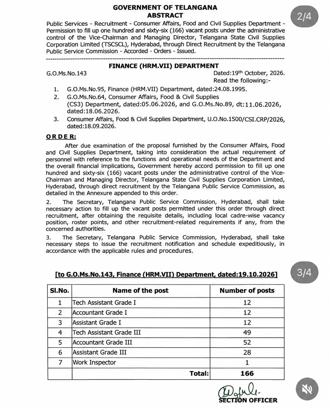 TSCSCL Recruitment 2026