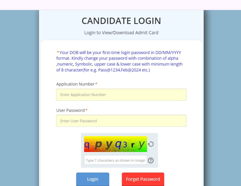 Admit Card