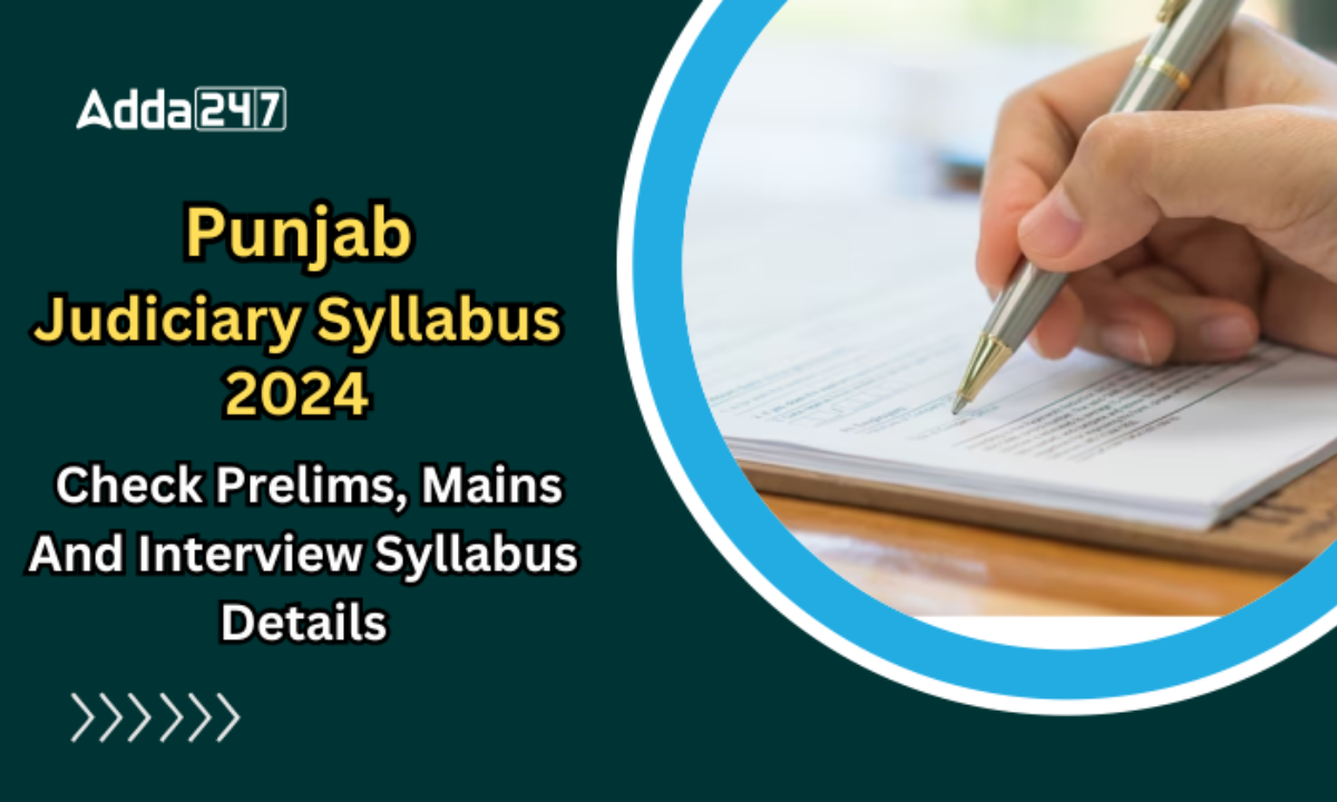 Punjab Judiciary Syllabus 2024