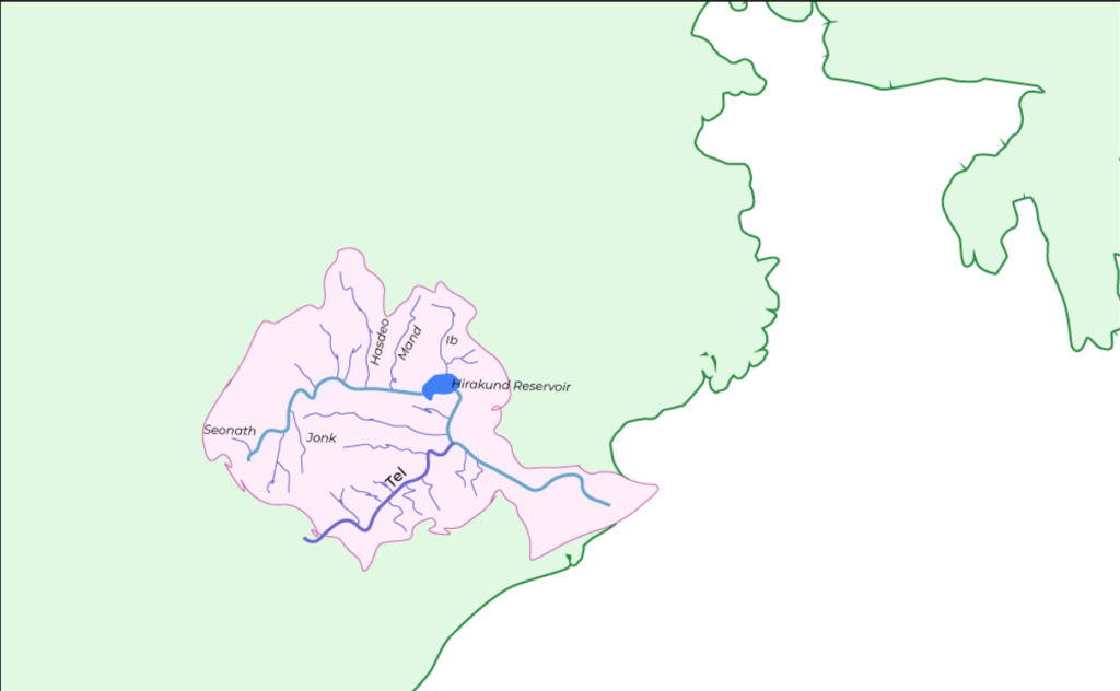 East Flowing Rivers, List of Rivers With Their Map 28 East Flowing Rivers - Mahanadi