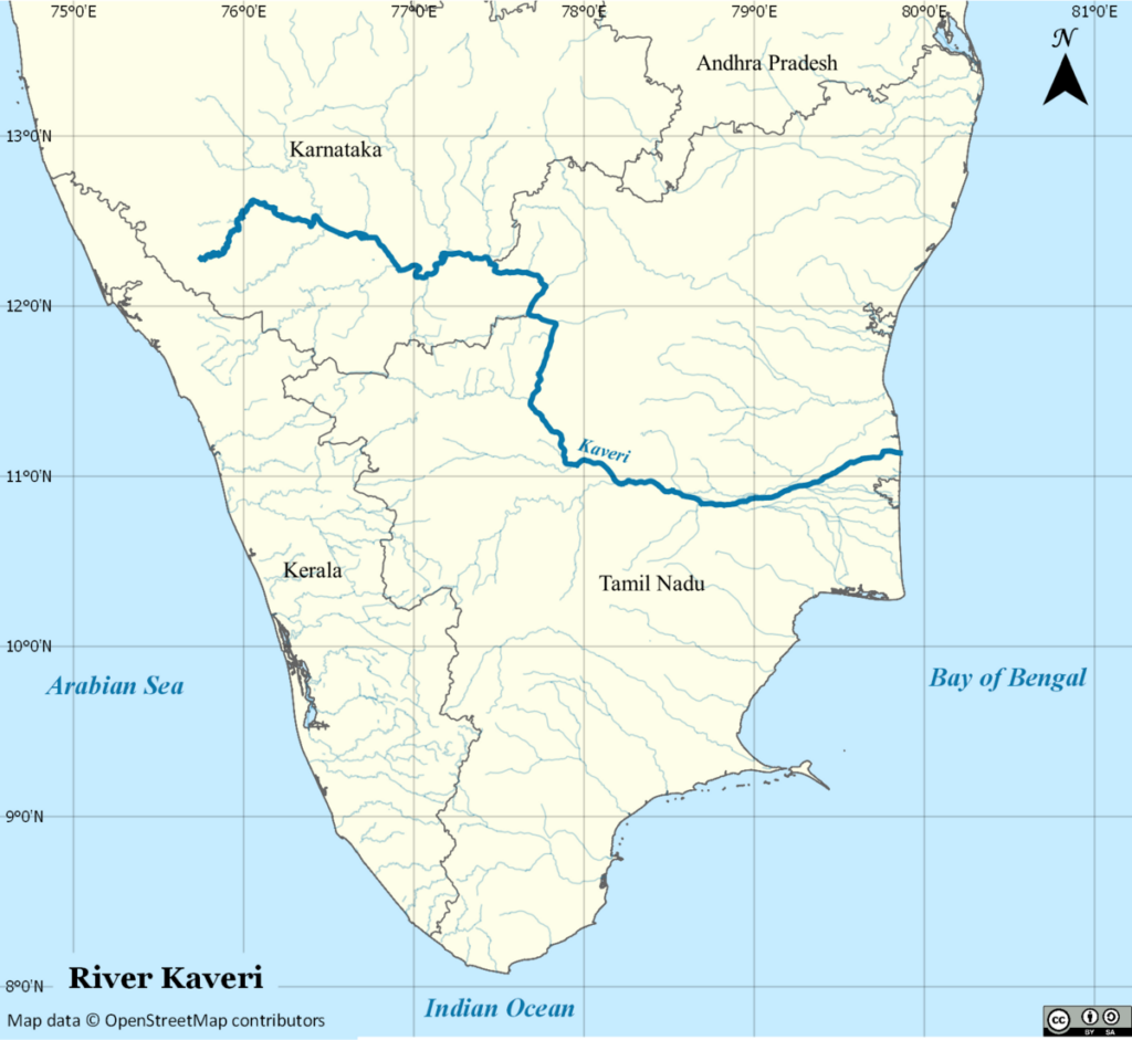 East Flowing Rivers, List of Rivers With Their Map 26 East Flowing Rivers - Kaveri