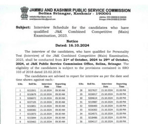 JKPSC Interview 2023-2024