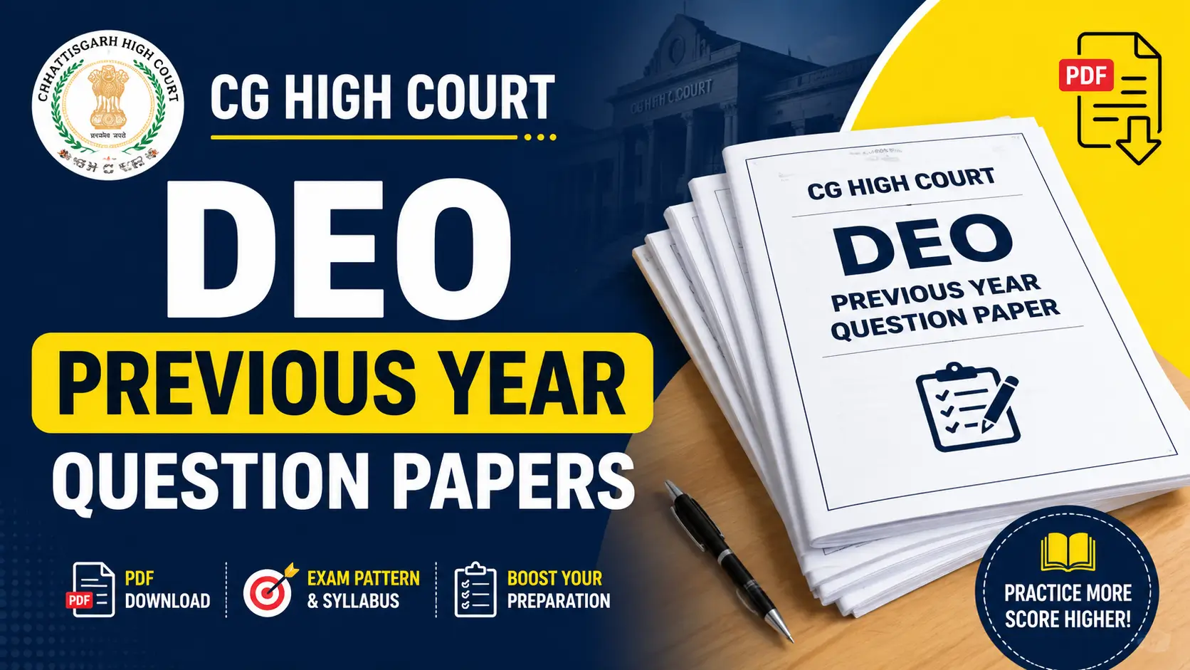 CG High Court DEO Previous Year Question Papers