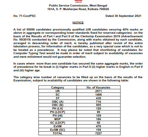 PSC Clerkship DocumentT Verification List Out, Check@wbpsc.gov.in | পিএসসি ক্লার্কশিপ ডকুমেন্টটি যাচাই তালিকা প্রকাশিত হয়েছে, চেক করুন @wbpsc.gov.in_50.1