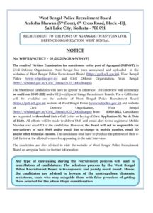 WB Police WBNVF Agragami Result 2022 Interview Date_60.1