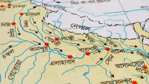 গঙ্গা নদীর গতিপথের মানচিত্র
