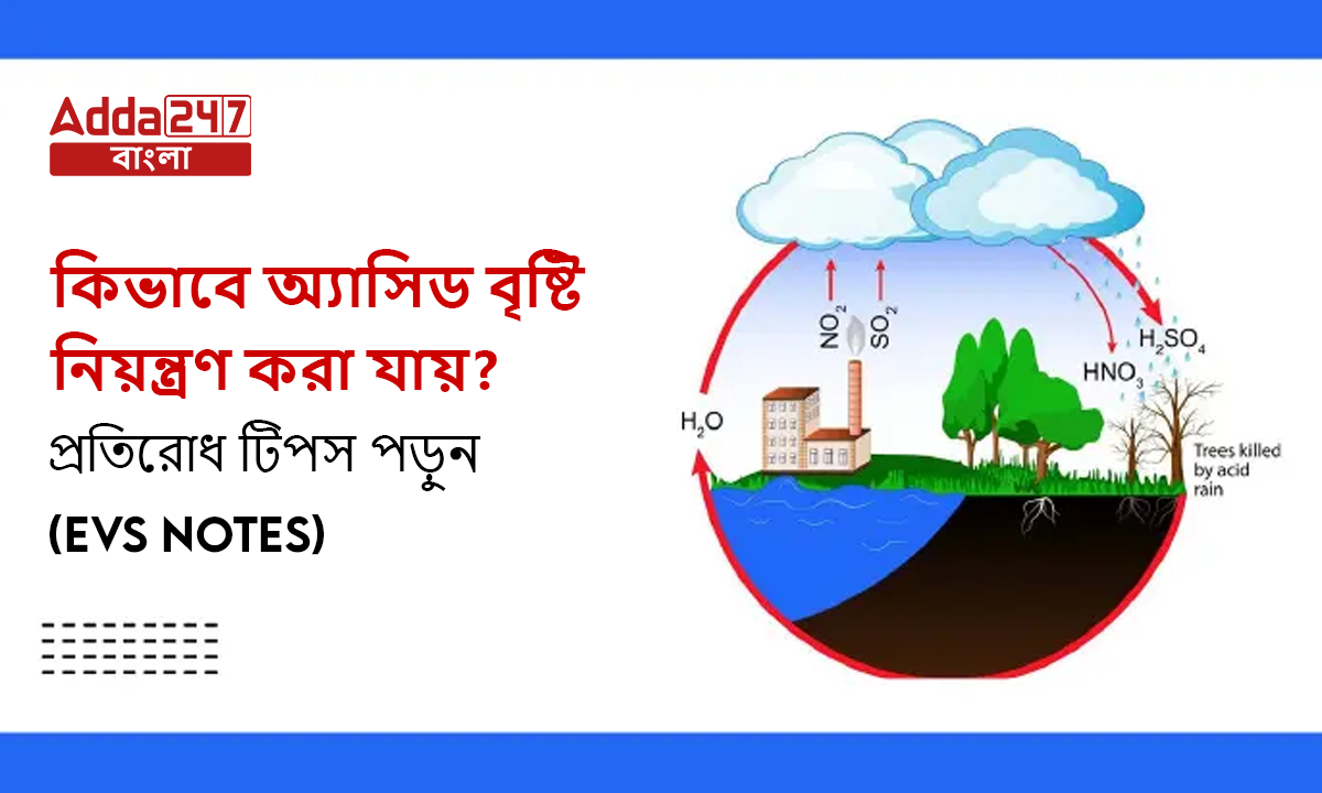 কিভাবে অ্যাসিড বৃষ্টি নিয়ন্ত্রণ করা যায় প্রতিরোধ টিপস পড়ুন- (EVS Notes)