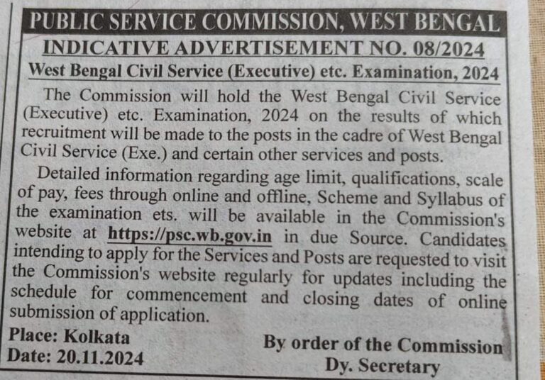 WBCS Notification 2025, Check Exam Pattern, Eligibility and Selection Process_4.1