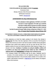SSC Selection Post Phase- IX Official Notification – Tamil govt jobs_2.1