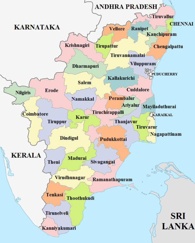 Tamilnadu Political Map