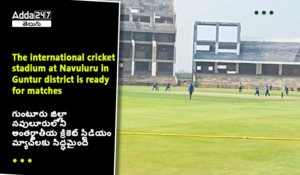 గుంటూరు జిల్లా నవులూరులోని అంతర్జాతీయ క్రికెట్ స్టేడియం మ్యాచ్_లకు సిద్ధమైంది