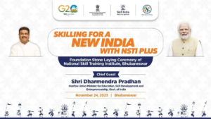 Union Minister Dharmendra Pradhan Lays Foundation Stone for NSTI Plus 