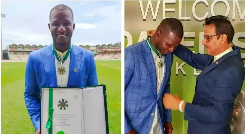 Former West Indies skipper Darren Sammy conferred with the Sitara-e-Pakistan award