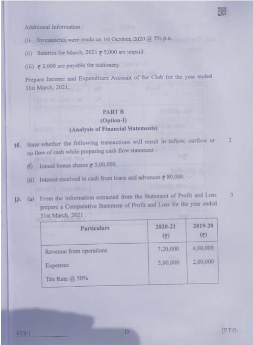 CBSE Class 12th Accountancy Answer Key 2022 For Term 2- SET 1,2,3,4 @cbse.gov.in_120.1