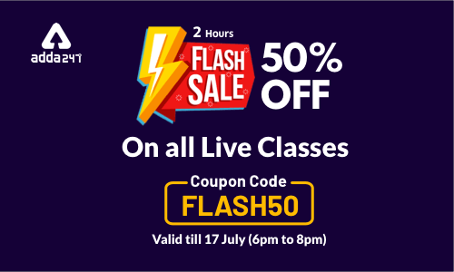 50% OFF on all Live Classes