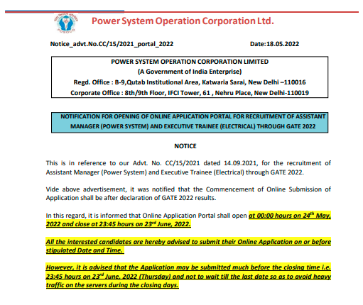Govt. Job Notification